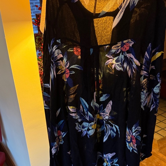 Free People Black Floral Long-Sleeve Dress - Picture 5 of 5